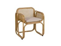 armchair in rattan and bambu