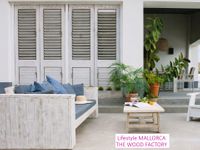 Contemporary outdoor sofa in bright Mediterranean setting