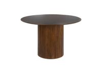 round dining table walnut wood